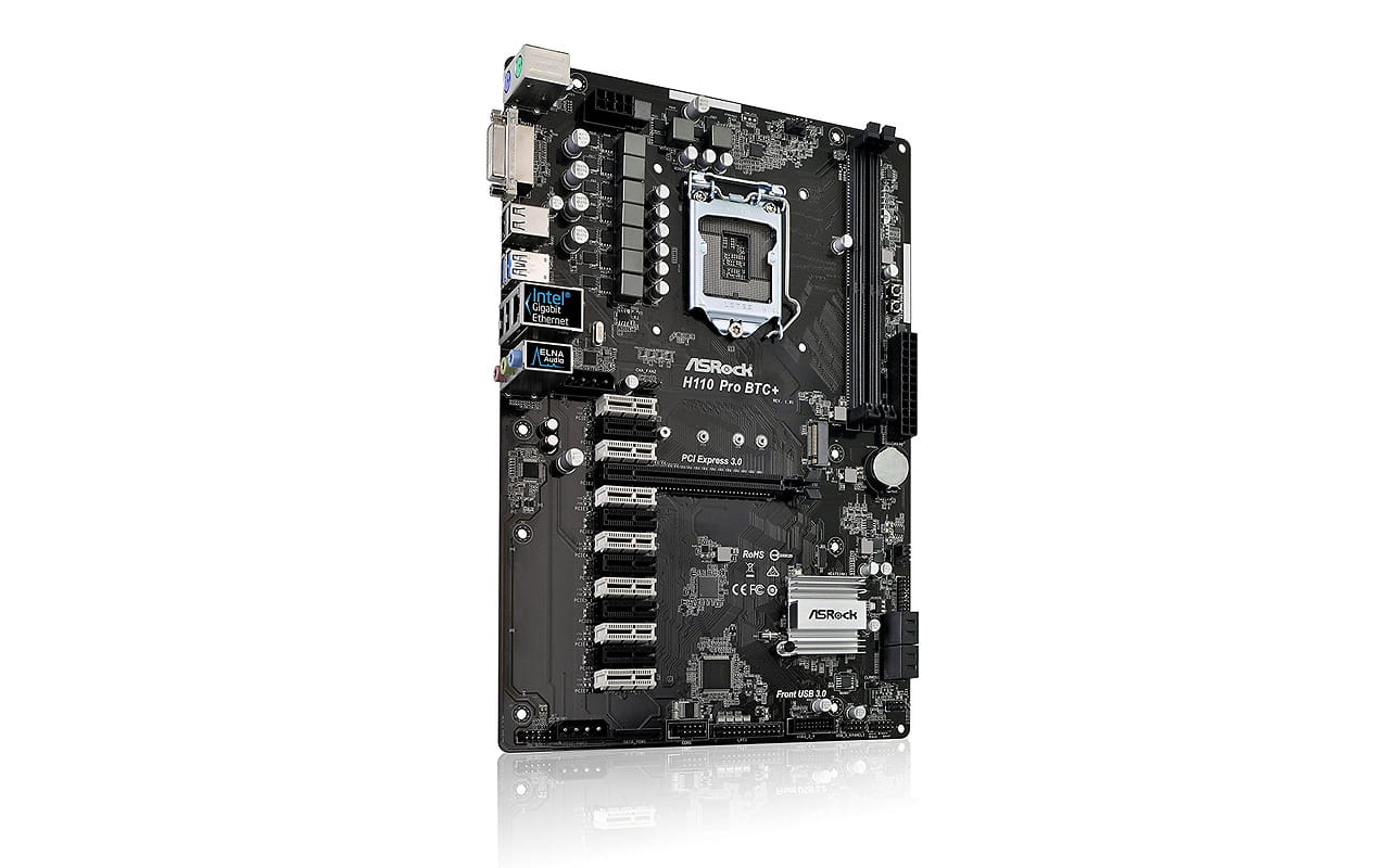 MB ASRock H110 PRO BTC+ / S1151 / Intel H110 / 2xDDR4 2400 / ATX / Bitcoin Mining /