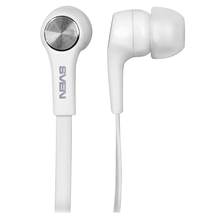 Earphones Sven E 211M / Mic / 20-20000 Hz / 16ohm / 96dB / 1.2m / White