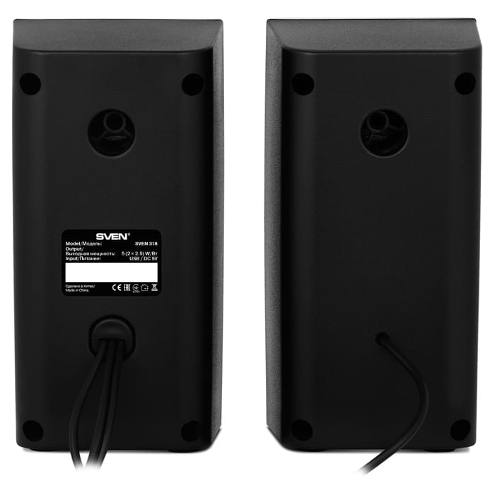Speakers Sven 318 / 2.0 / 5W RMS / Black