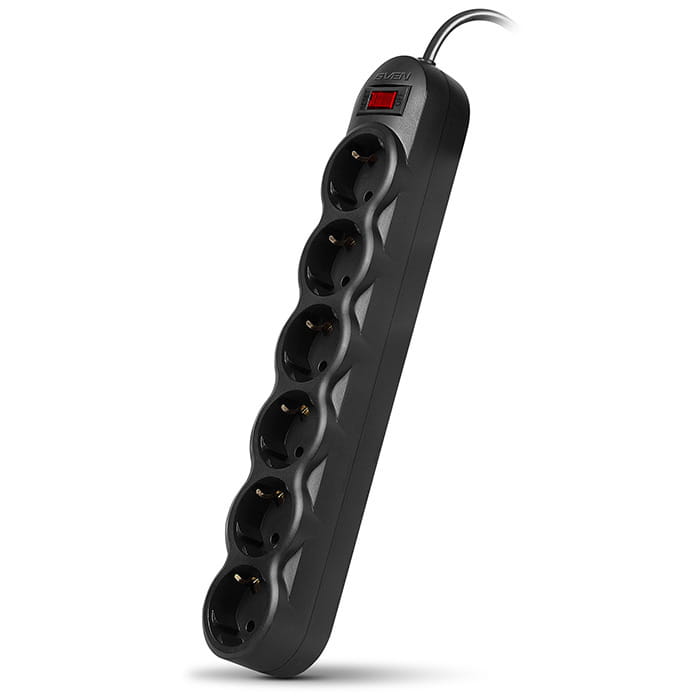 Sven SF-06L / 6 Sockets 5.0m / Black
