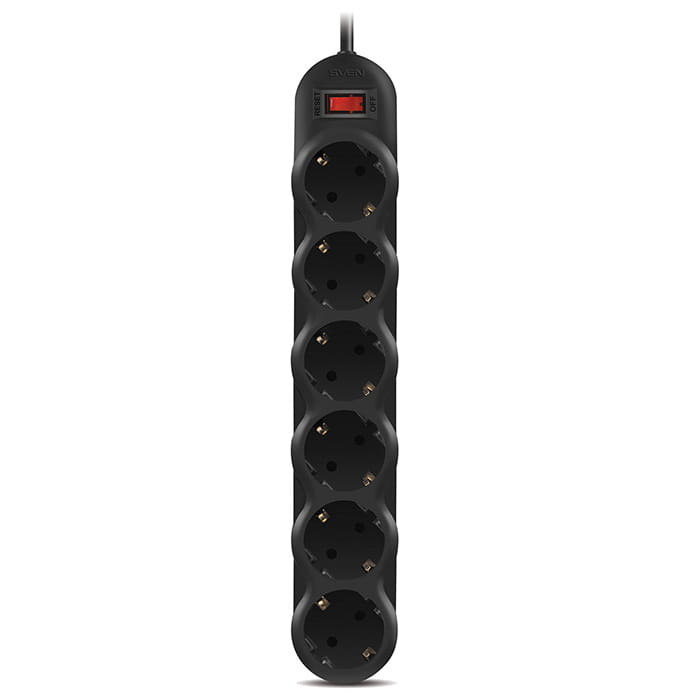 Sven SF-06L / 6 Sockets 5.0m / Black