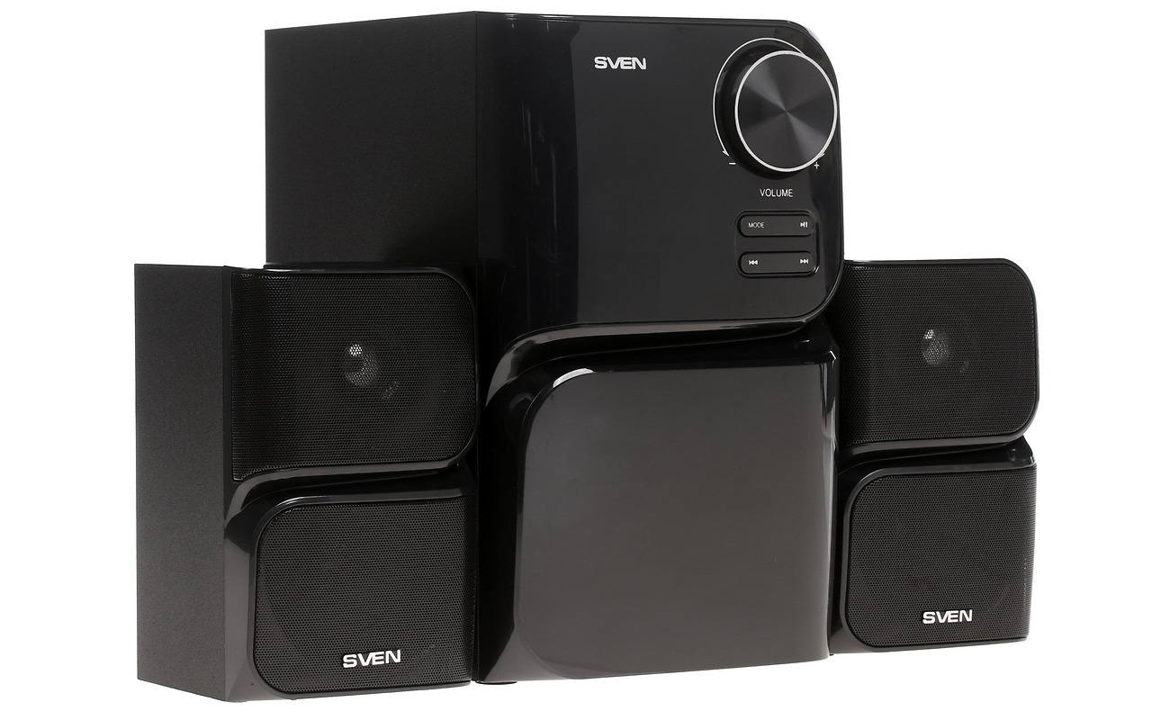 Speakers Sven MS-305 / 2.1 / 40W RMS / Bluetooth / FM-tuner / USB flash / SD card / Black
