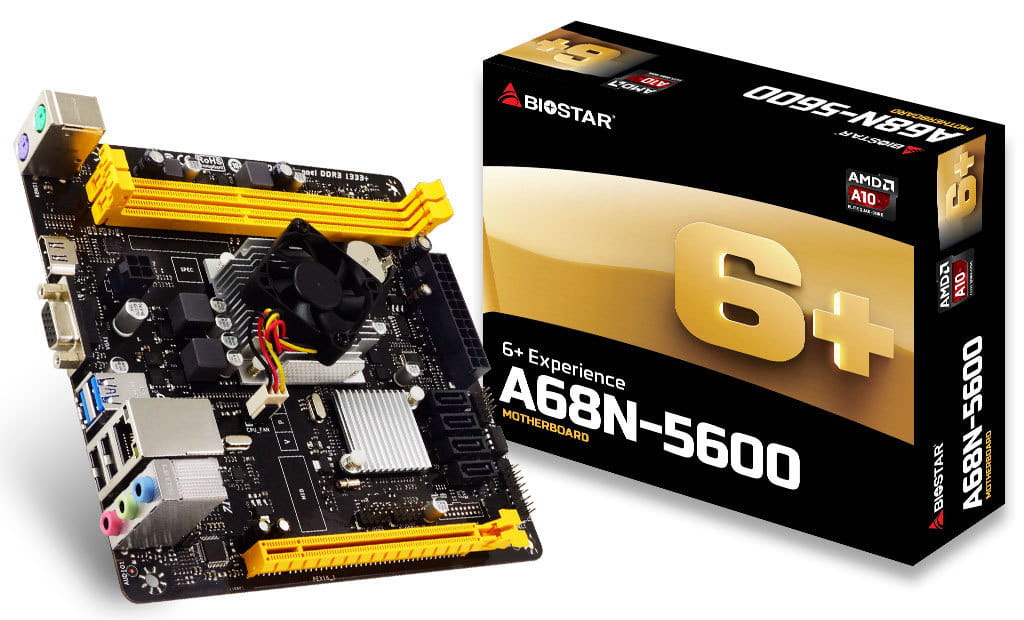 MB + CPU Biostar A68N-5600 / AMD A10-4655 / 2xDDR3-1600 / AMD Radeon HD7620G Graphics / mini-ITX /