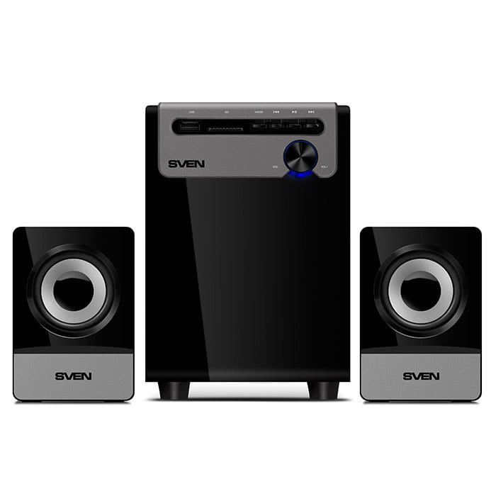 Speakers Sven MS-110 / 2.1 / 10W RMS / USB Flash / SD card / Black