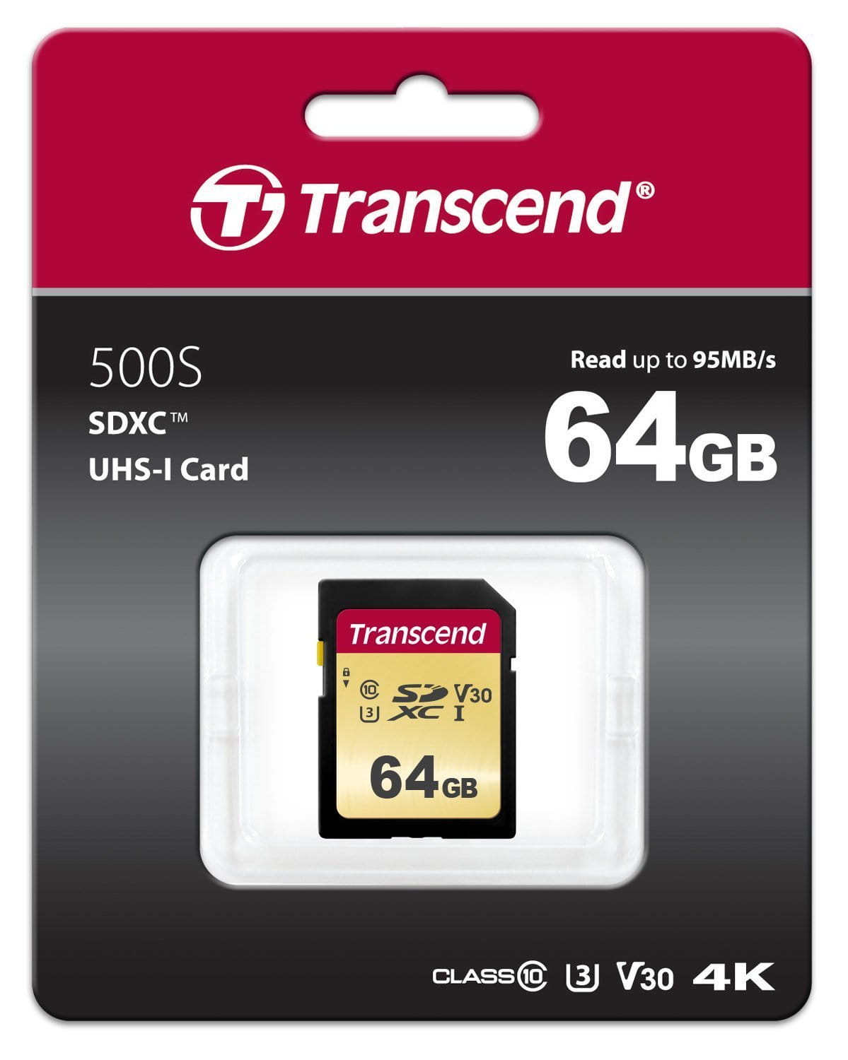 SDXC Transcend 500S / 64GB / UHS-I U3 / TS64GSDC500S