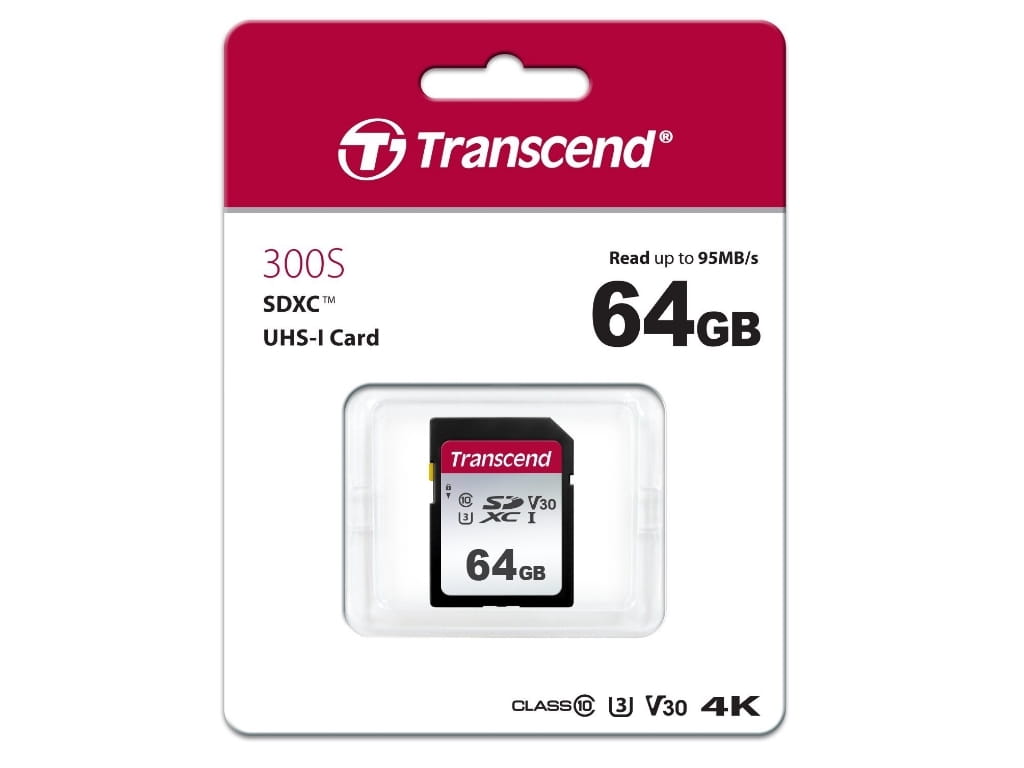 SDXC Transcend 300S / 64GB / UHS-I U3 / TS64GSDC300S
