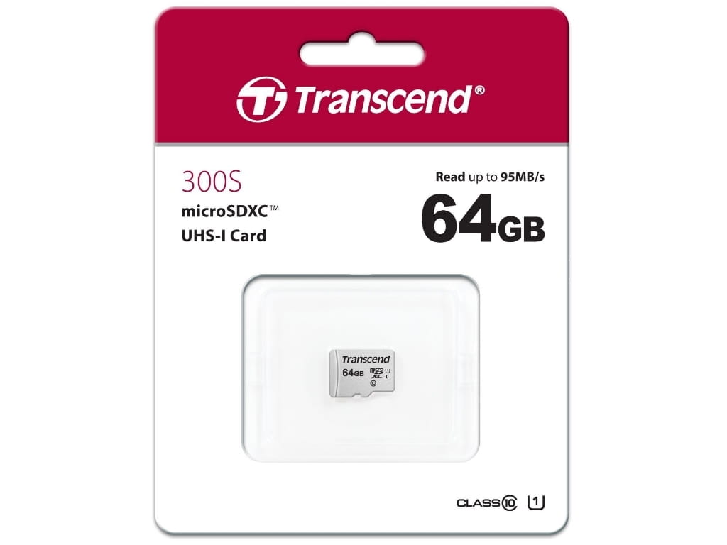 MicroSD Transcend 64GB / UHS-I U1 / TS64GUSD300S