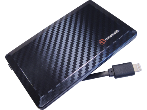 Power Bank Tuncmatik Energycard 1400 / 1400 mAh / Apple ‐certified MFi / Black
