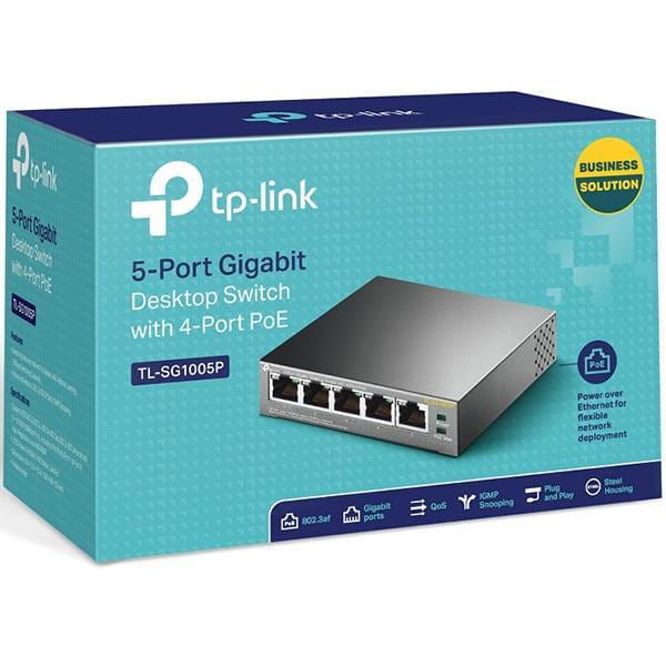 Switch TP-LINK TL-SG1005P / 5-port Gigabit / 4-Port PoE /