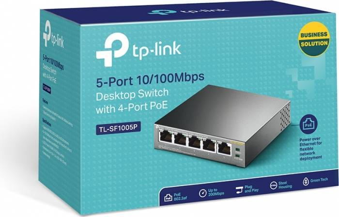 Switch TP-LINK TL-SF1005P / 5-port Ethernet / 4 Port PoE