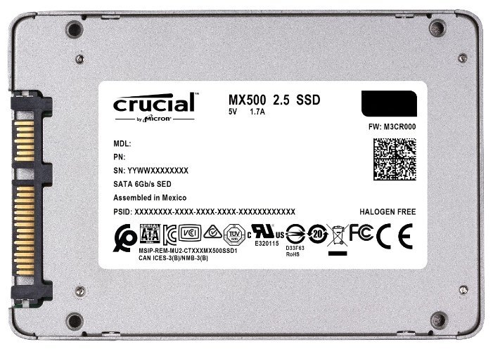 SSD Crucial MX500 / 500GB / 2.5" / CT500MX500SSD1