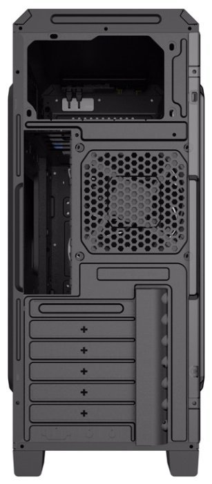 Case GameMax G561 / ATX / Transparent side panel / 3 x 12cm Blue LED Ring-type Fans / Black