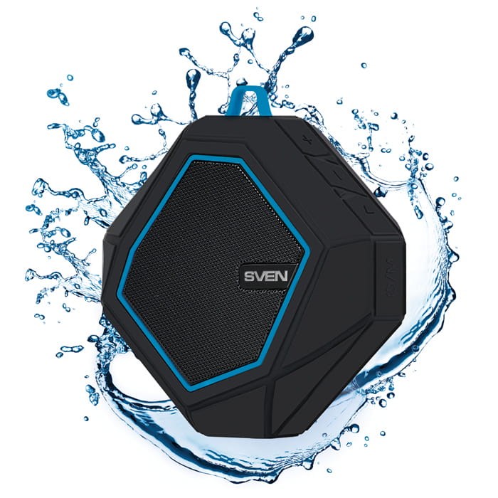 Speakers Sven PS-77 / 5w / Bluetooth / FM / USB / microSD / 600mAh / Black Blue