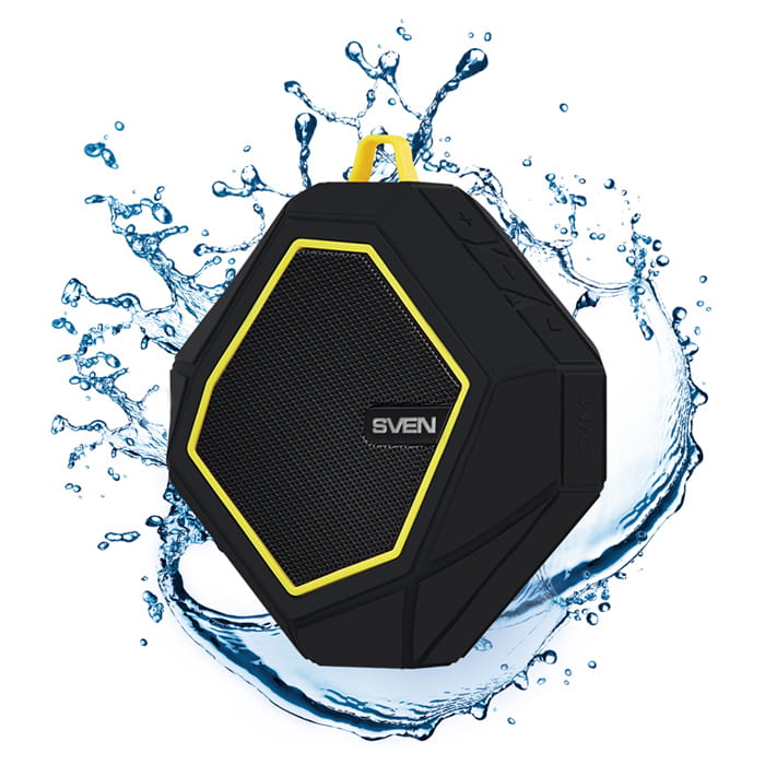 Speakers Sven PS-77 / 5w / Bluetooth / FM / USB / microSD / 600mAh / Black Yellow