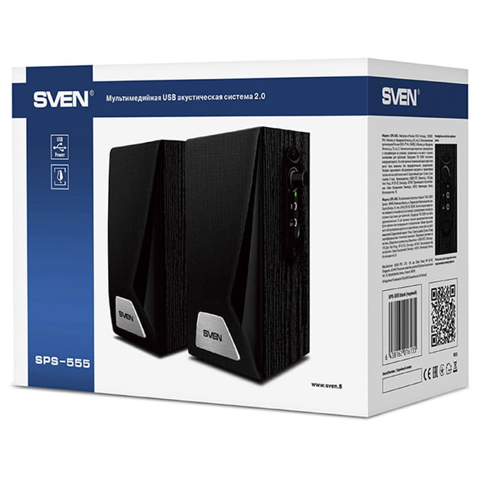 Speakers Sven SPS-555 / 6W / Black