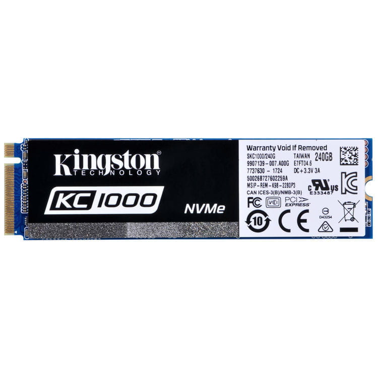 SSD Kingston SKC1000/240G / 240GB / M.2 / NVMe / Phison PS5007-E7 / NAND MLC