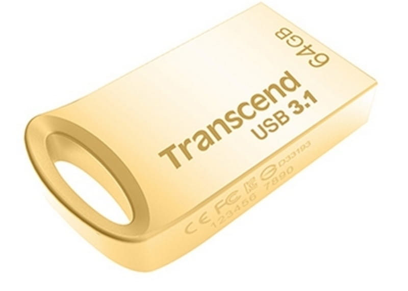 USB Transcend JetFlash 710G / 64GB / USB3.0 / Metal Case / Ultra-Slim / Gold