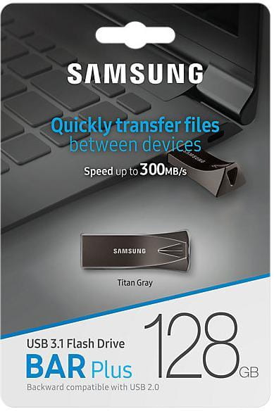 USB3.1 Samsung Bar Plus / 128GB / Metal Case / MUF-128BE / Black
