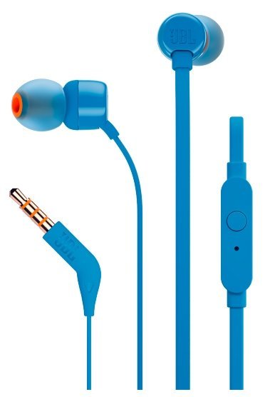JBL T110 / In-ear / Pure Bass sound / Mic / Blue
