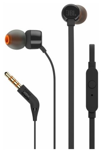 JBL T110 / In-ear / Pure Bass sound / Mic / Black