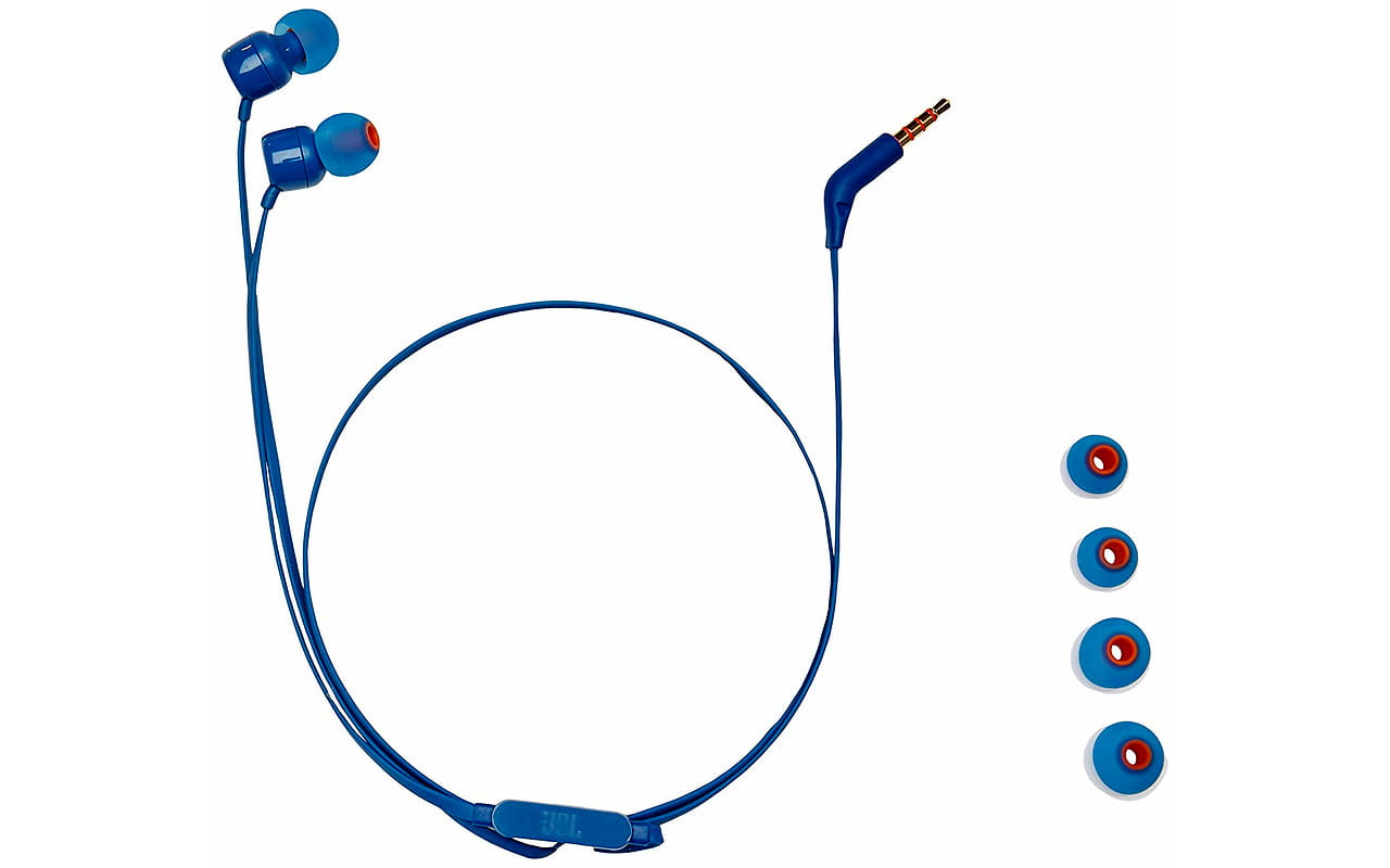 JBL T110 / In-ear / Pure Bass sound / Mic / Blue