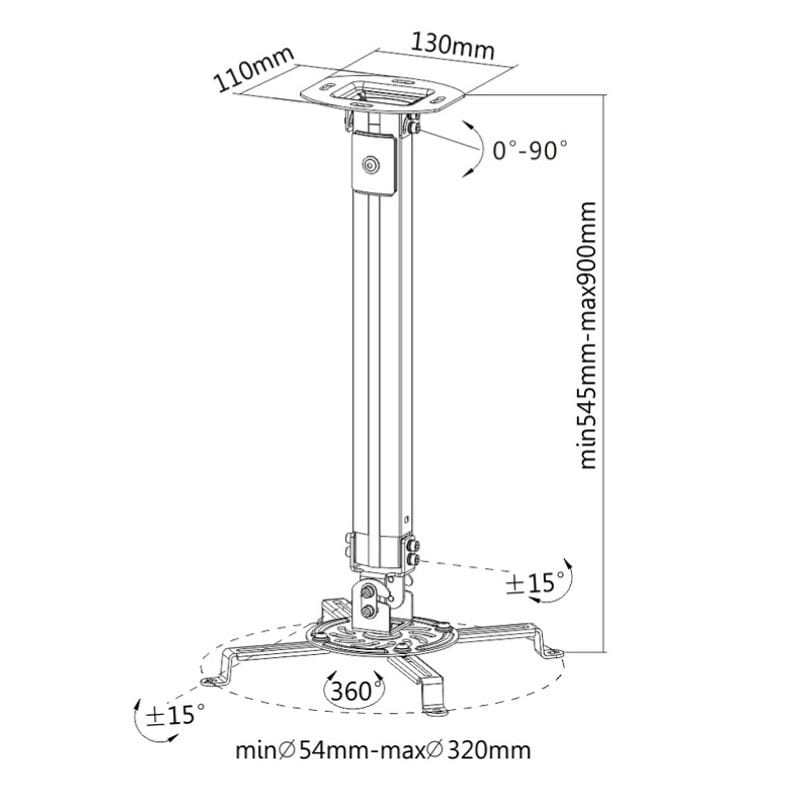 Mount Brateck PRB-18M / White
