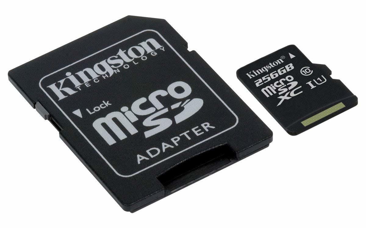microSDHC Kingston Canvas Select 256GB / SD adapter / 400x / SDCS/256GB