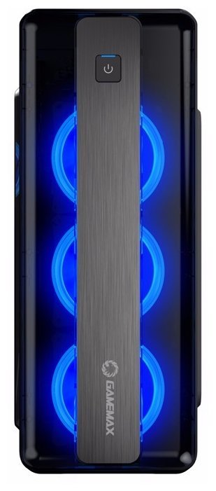 Case ATX GameMax MoonLight / Fan Controller / Ring Type Blue Fans / Black