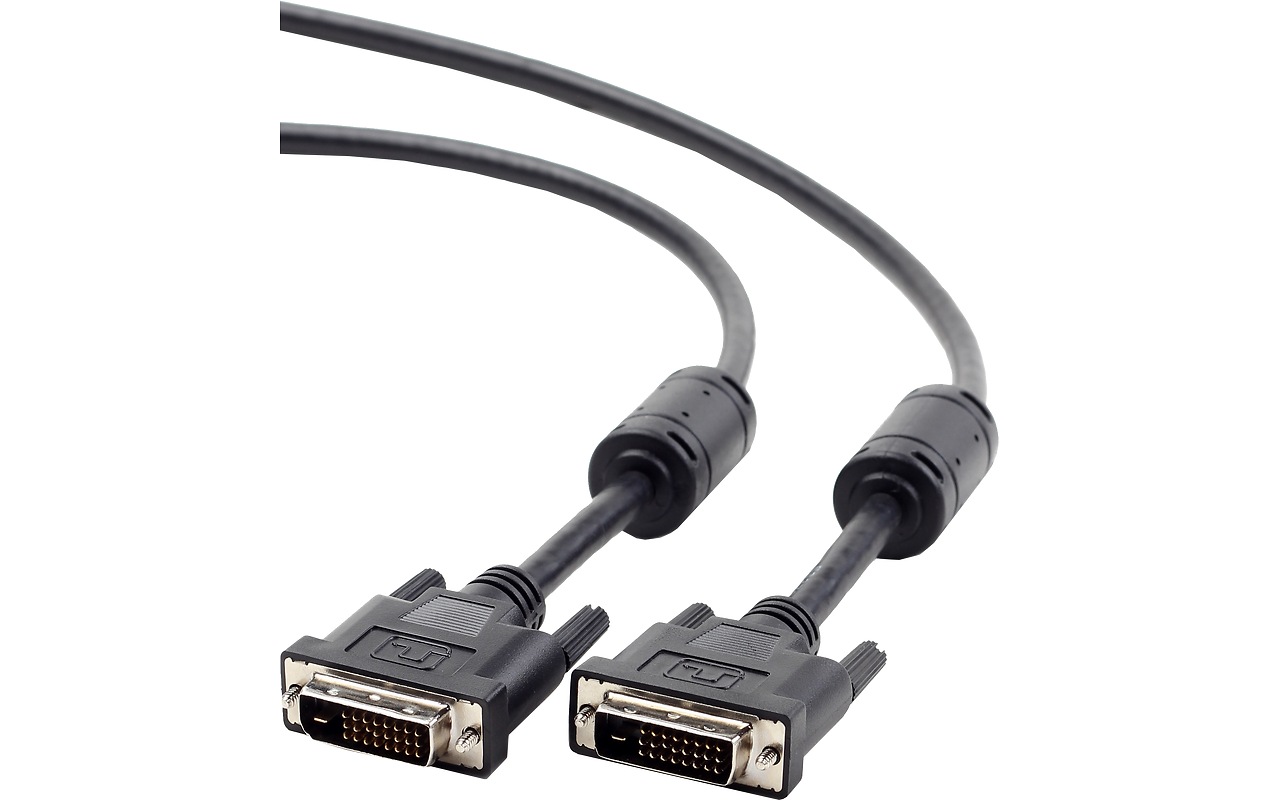 Cable Cablexpert CC-DVI2-BK-10M / 10M / Ferrite / Black