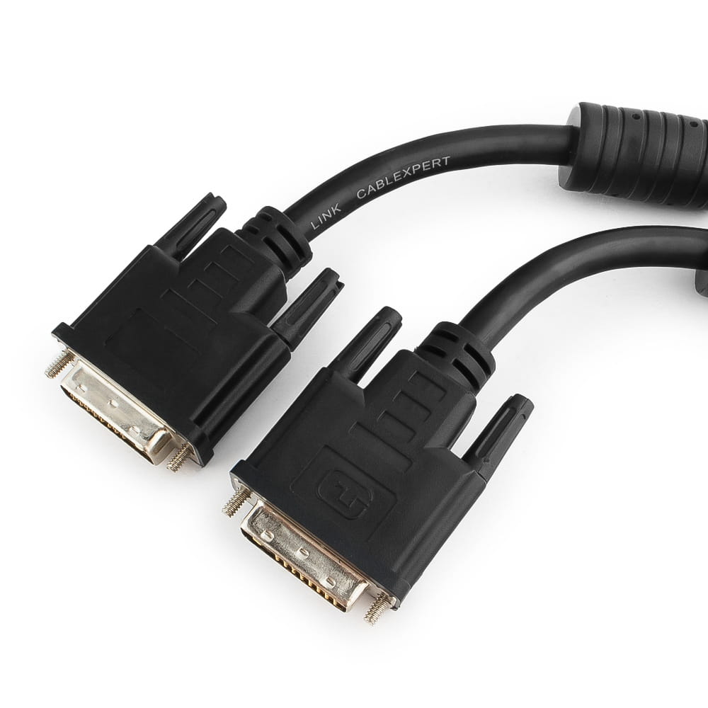 Cable Cablexpert CC-DVI2-BK-10M / 10M / Ferrite / Black