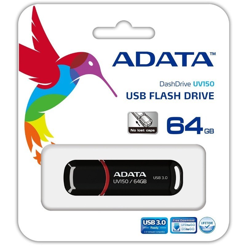 USB3.1 ADATA DashDrive UV150 / 64Gb / Black