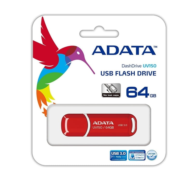 USB3.1 ADATA DashDrive UV150 / 64Gb / Red