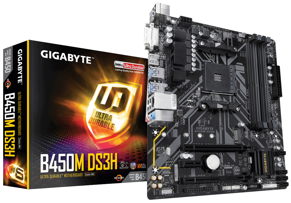 MB GIGABYTE B450M DS3H / AM4 / mATX / AMD B450 /