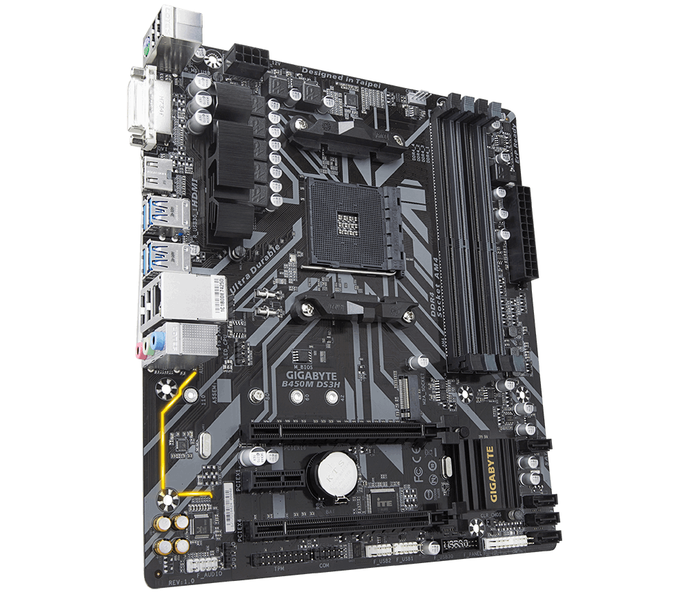 MB GIGABYTE B450M DS3H / AM4 / mATX / AMD B450 /