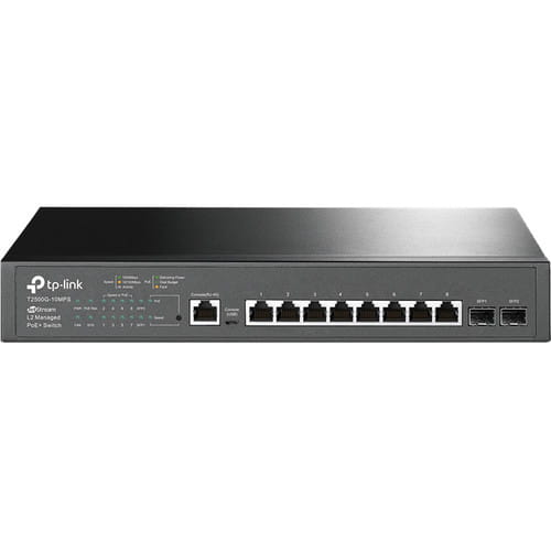 Switch TP-LINK T2500G-10MPS / 8-port Gigabit Managed PoE+ / 2 SFP /