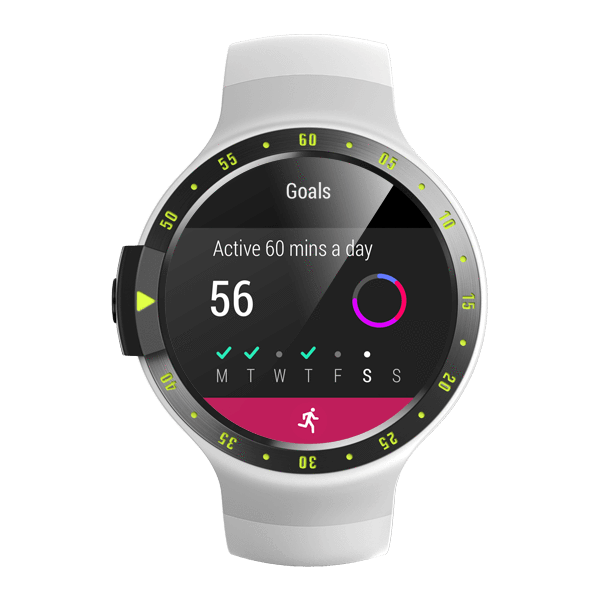 Ticwatch S by Mobvoi / 1.4" OLED Touch Display / 512MB / 4GB / Wear OS by Google / White