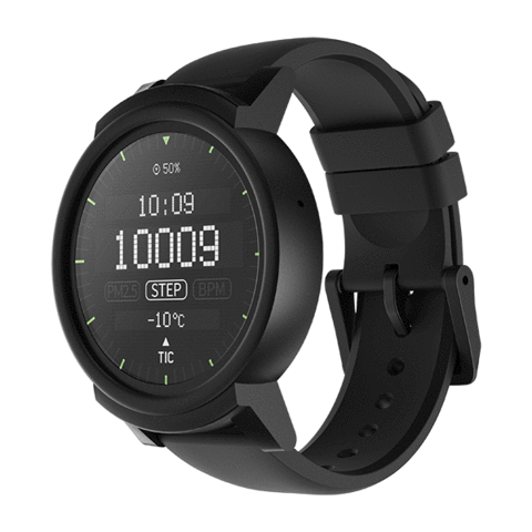 Ticwatch E by Mobvoi / 1.4" OLED Touch Display / 512MB / 4GB / Wear OS by Google / Black