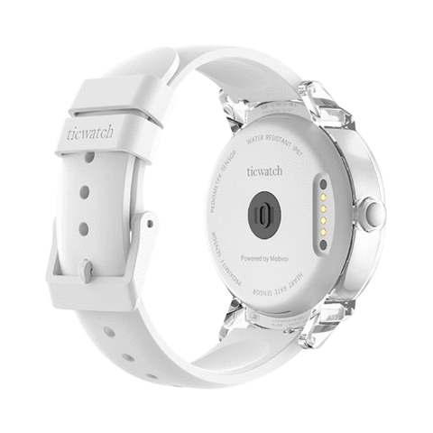 Ticwatch E by Mobvoi / 1.4" OLED Touch Display / 512MB / 4GB / Wear OS by Google / White