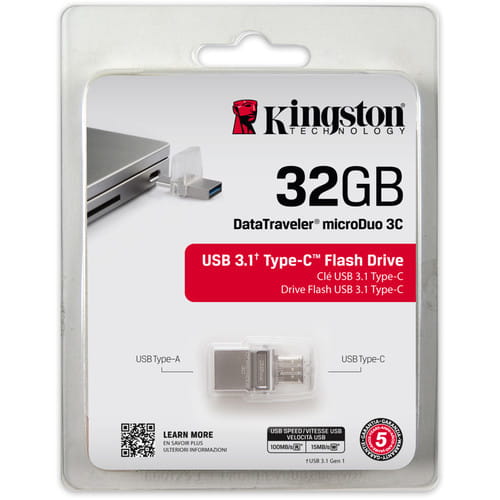 USB3.1 Kingston DataTraveler MicroDuo DTDUO3C/32GB / 32GB /