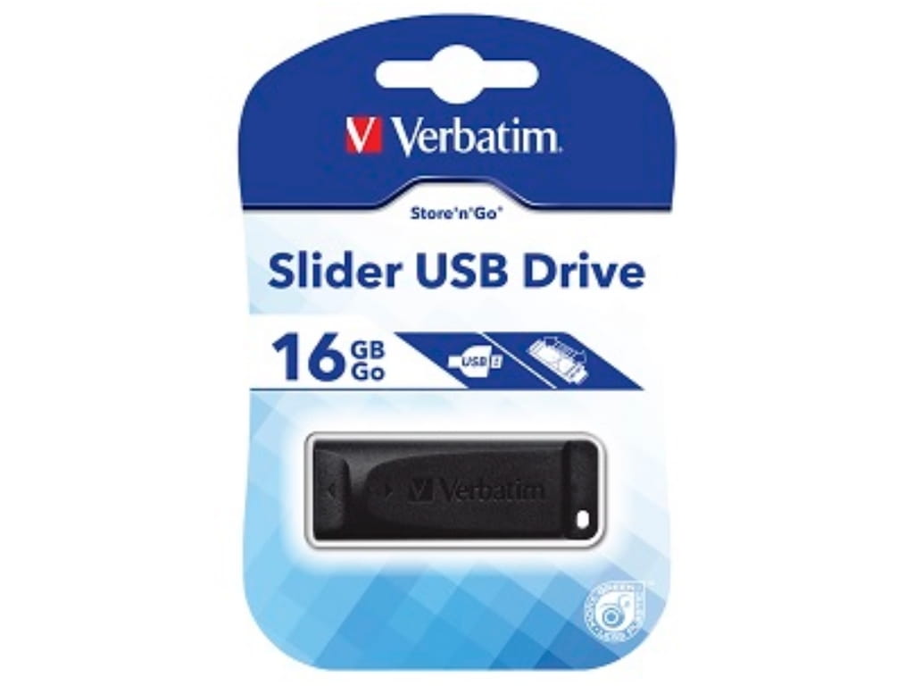 USB2.0 Verbatim Store 'n' Go Slider 16GB / 98696 / Black