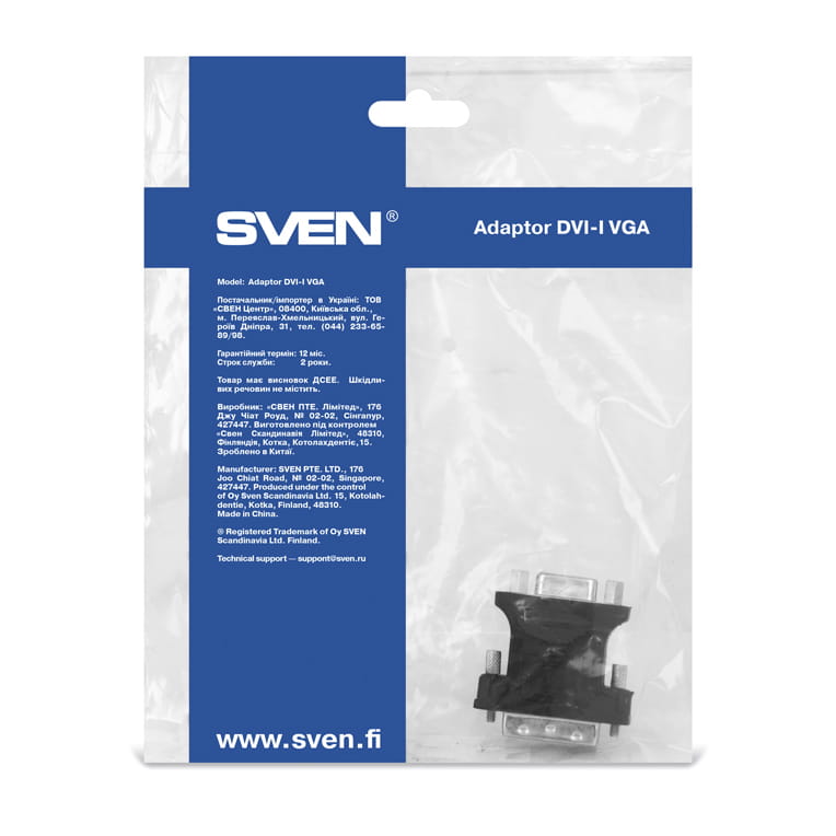 Adapter Sven DVI-iVGA / DVI M to VGA F