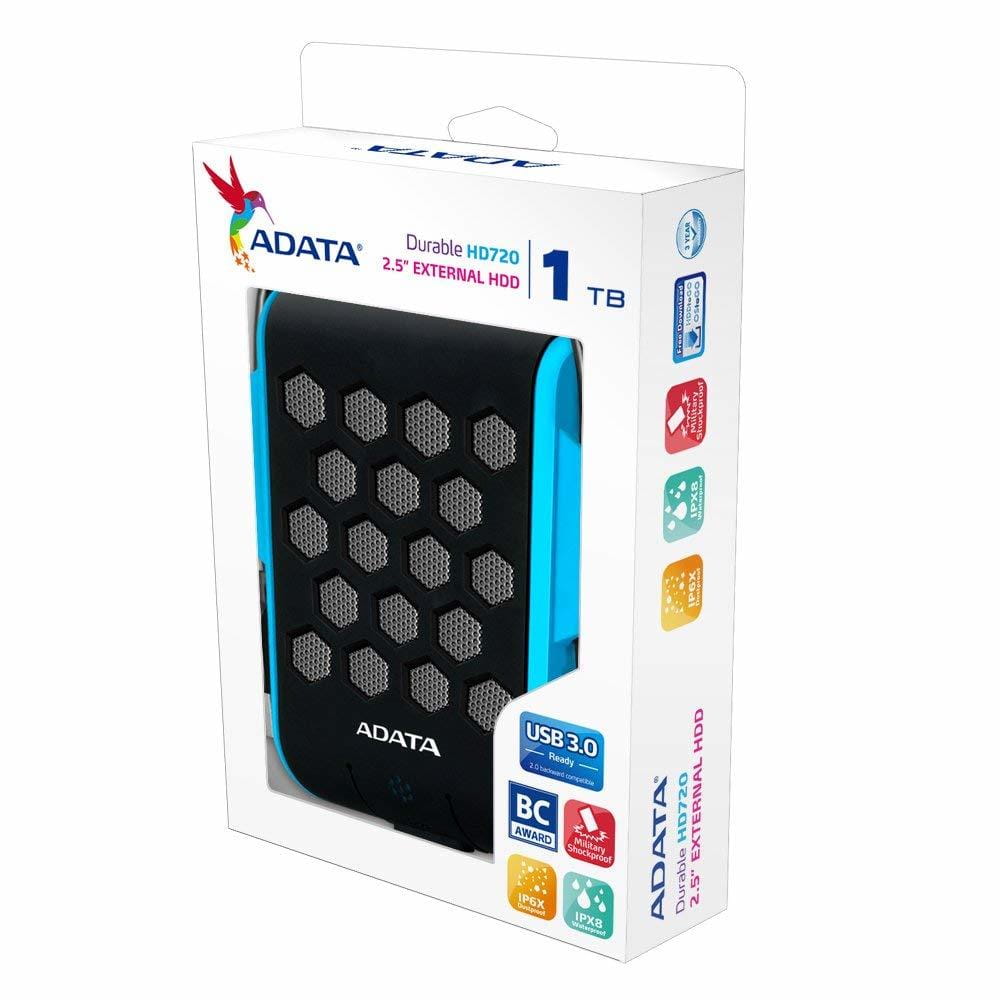 ADATA DashDrive Durable HD720 / 1.0TB / 2.5" / USB3.0 / AHD720-1TU3 / Blue
