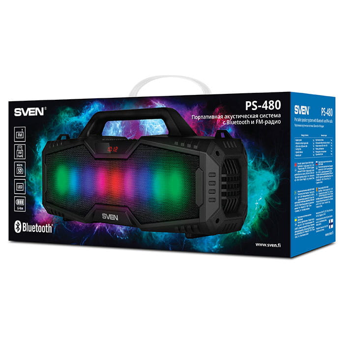 Speaker Sven PS-480 / Bluetooth / 2000mA / Black
