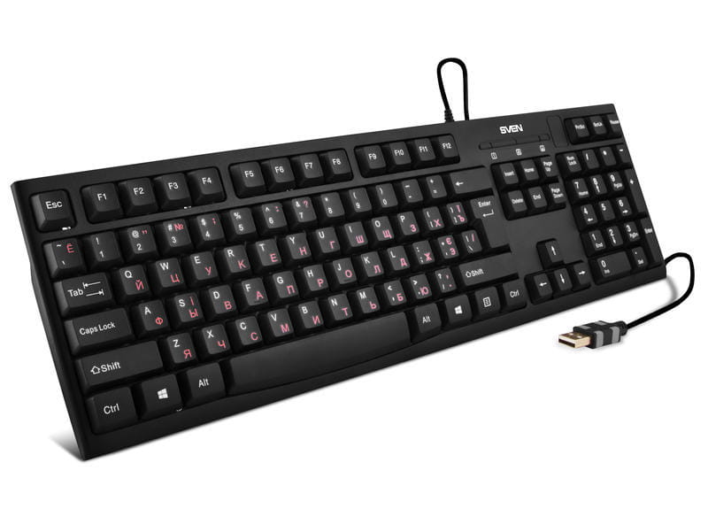 Keyboard Sven KB-S300 / Comfortable / USB / Black