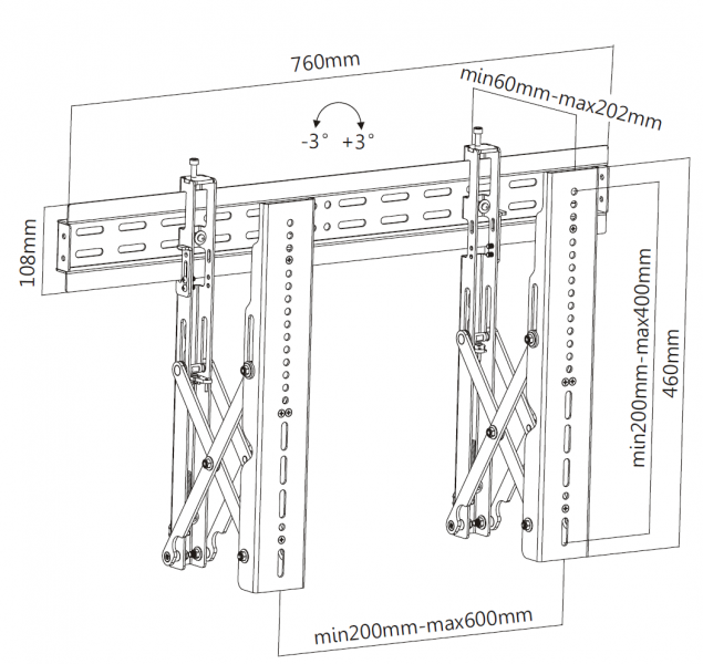 Wall Mount Reflecta PLANO Video Hall 60-6040