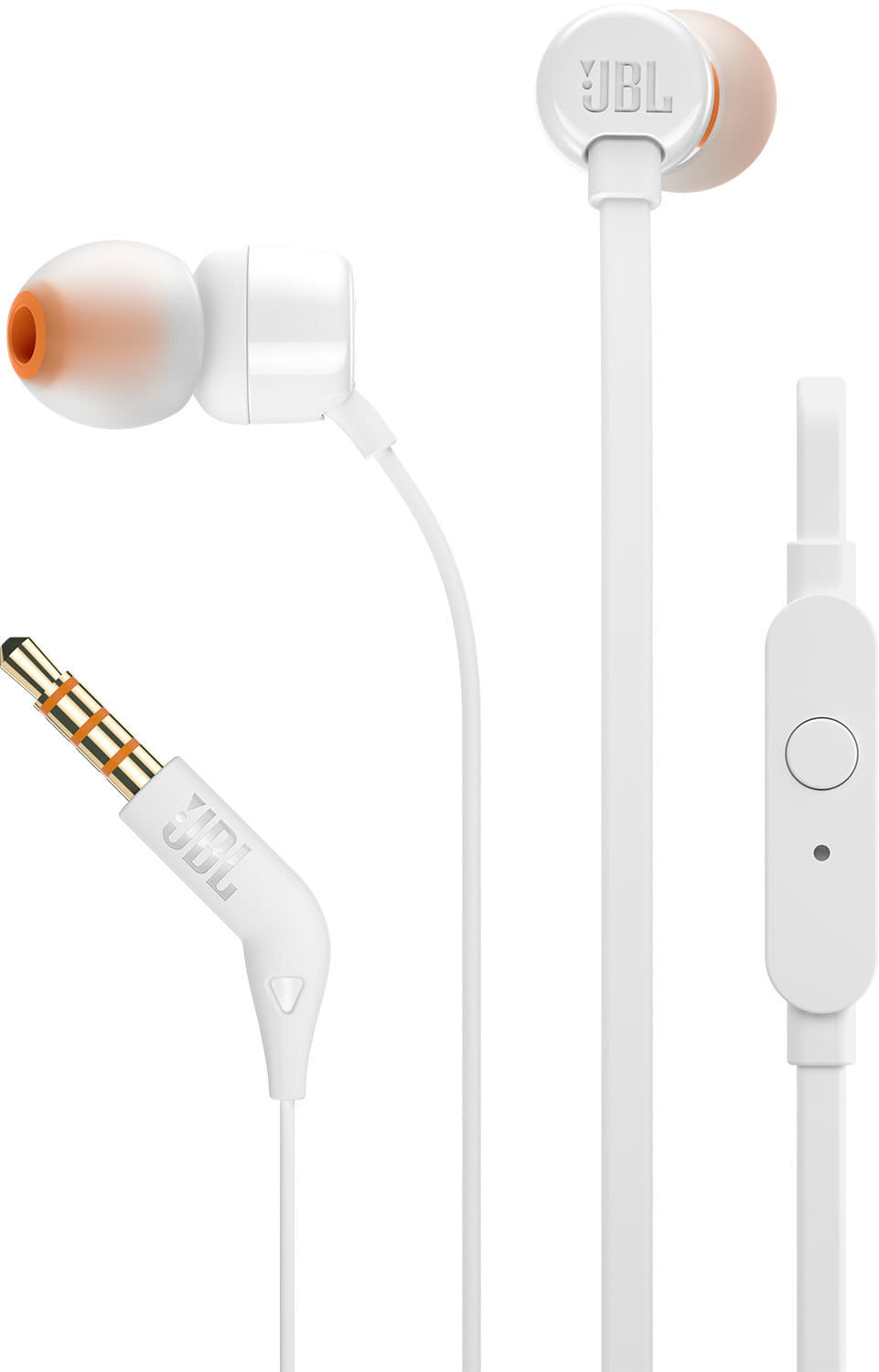JBL T110 / In-ear / Pure Bass sound / Mic / White