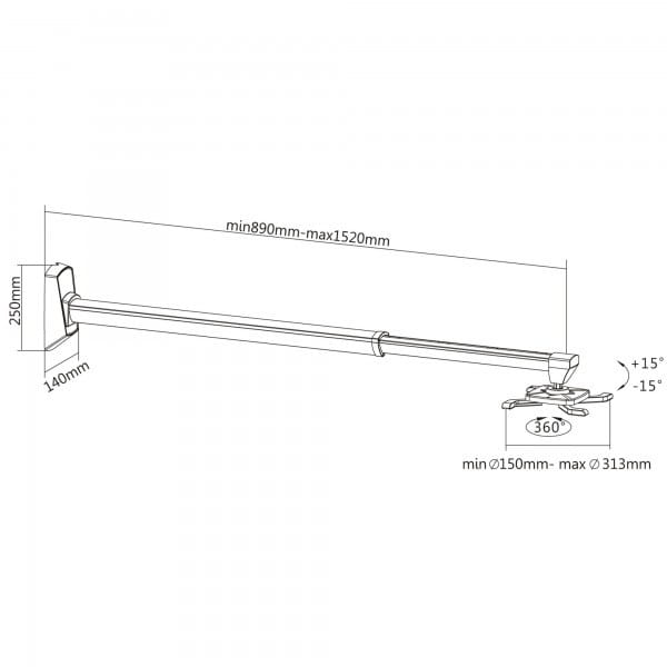 Projector Wall Mount Sopar Vesta 152 /