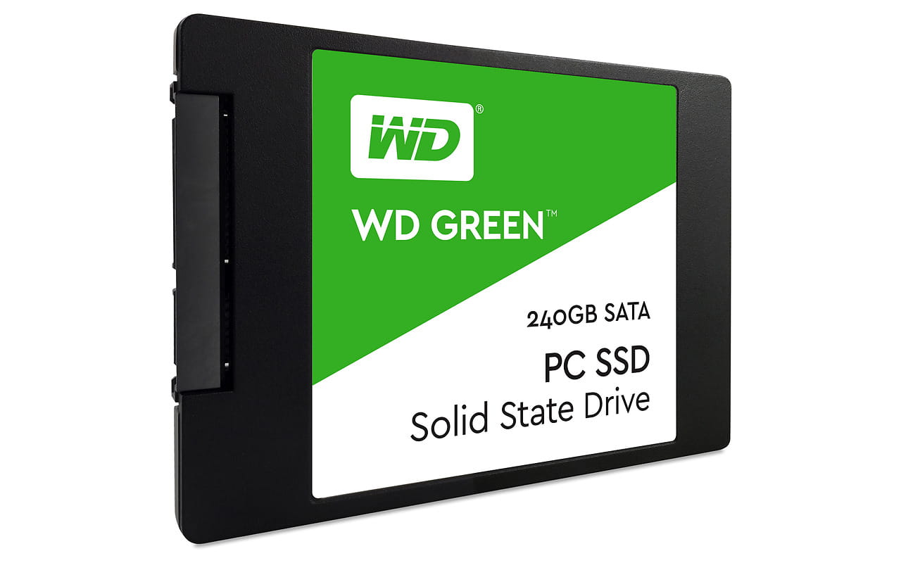 2.5" SSD Western Digital WDS240G1G0A Green / 240GB / 7mm / Silicon Motion SM2256S / NAND TLC / Green