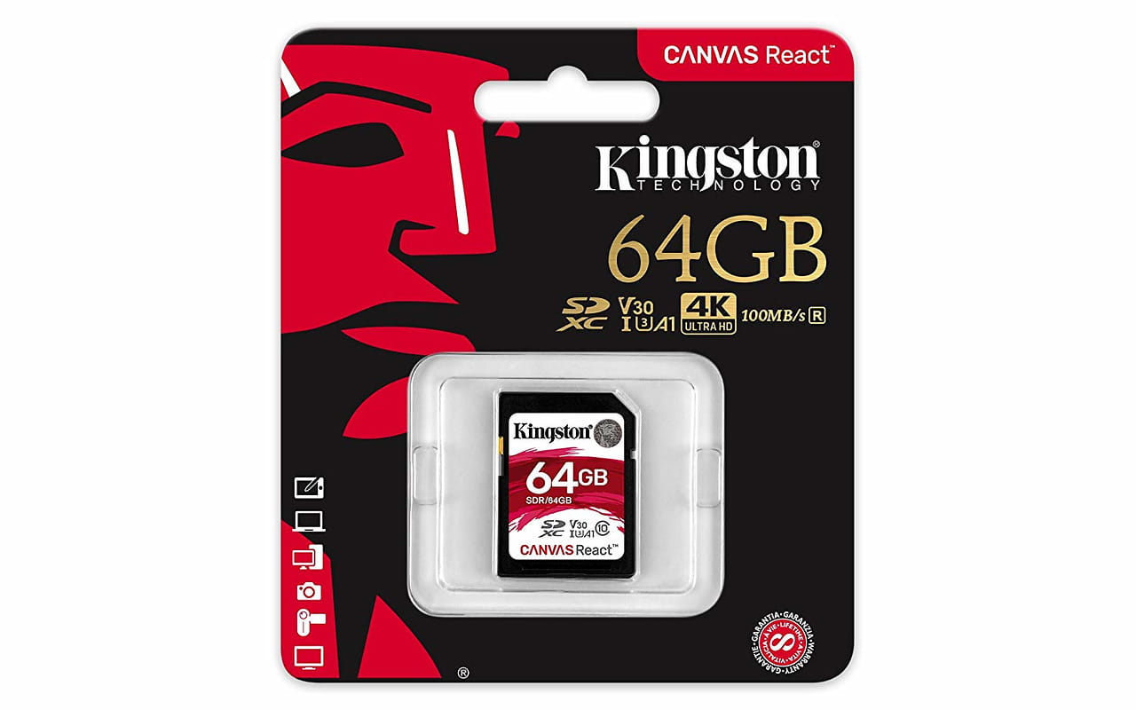 Kingston Canvas React SDR/64GB / 64GB / Ultimate 633x / Class10 UHS-I U3 /