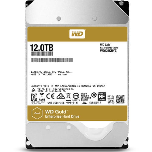 3.5" HDD Western Digital Gold WD121KRYZ / 12.0TB / 256MB /